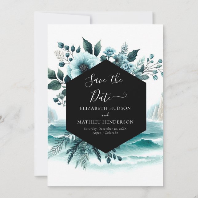Whimsical Rustic Nautical Wedding  Save The Date (Front)