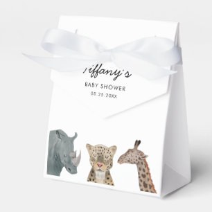 Whimsical Safari Animals Baby Shower Favour Box