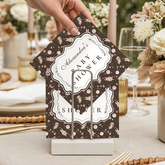 Whimsical Safari Animals Neutral Baby Shower Napkin (Creator Uploaded)