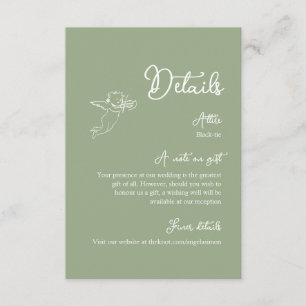 Whimsical Sage Green Enclosure Card