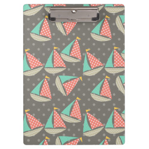 Whimsical Sailboats Clipboard