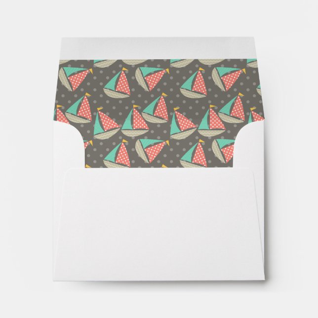 Whimsical Sailboats Envelope (Back (Bottom))