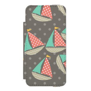 Whimsical Sailboats Incipio Watson™ iPhone 5 Wallet Case