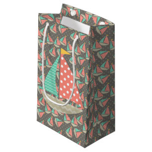 Whimsical Sailboats Small Gift Bag