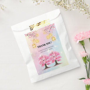 Whimsical Sakura Cherry Blossom Tree Baby Shower Favour Bags