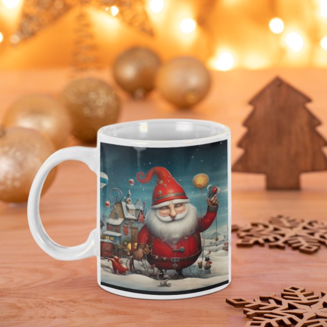 Whimsical Santa Claus 2 Mug (Whimsical Surrealist Santa Claus 2 Mug
)