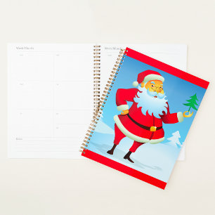 Whimsical Santa Claus with Mini Christmas Tree Planner