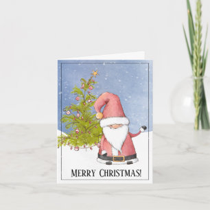 Whimsical Santa Custom Christmas Card
