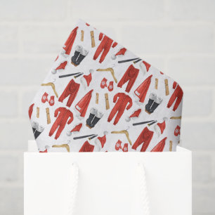 Whimsical Santa’s Clothes Christmas Gift Tissue Paper