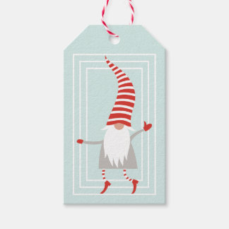 Whimsical Scandinavian Christmas Gnome Gift Tags
