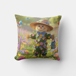 Whimsical Scarecrow Cushion