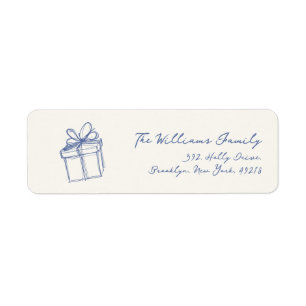 Whimsical Scribble Christmas Return Address