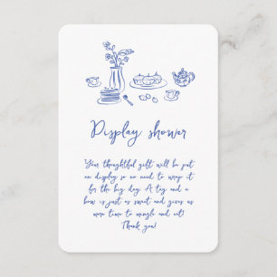 Whimsical Scribble Doodle Hand Drawn Bridal Shower Enclosure Card