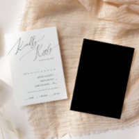 Whimsical Script | Black Menu Choice RSVP Card