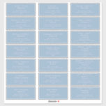 Whimsical Script Blue Wedding Guest Address Labels<br><div class="desc">Introducing our stunning whimsical script blue wedding guest address labels perfect for your simple modern boho spring celebration. Our elegant design includes a vibrant bright, pastel colour palette with a vintage chic calligraphy script. Whether you prefer a minimalist or classic style, our unique editable product offers luxury and elegance, perfect...</div>
