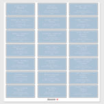 Whimsical Script Blue Wedding Guest Address Labels<br><div class="desc">Introducing our stunning whimsical script blue wedding guest address labels perfect for your simple modern boho spring celebration. Our elegant design includes a vibrant bright, pastel colour palette with a vintage chic calligraphy script. Whether you prefer a minimalist or classic style, our unique editable product offers luxury and elegance, perfect...</div>