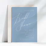Whimsical Script | Dusty Blue Bridal Shower Invitation<br><div class="desc">Introducing our stunning whimsical script | dusty blue bridal shower invitation perfect for your simple modern boho spring celebration. Our elegant design includes a vibrant bright, pastel colour palette with a vintage chic calligraphy script. Whether you prefer a minimalist or classic style, our unique editable product offers luxury and elegance,...</div>