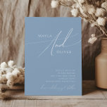 Whimsical Script | Dusty Blue Casual Wedding Invitation<br><div class="desc">Introducing our stunning whimsical script | dusty blue casual wedding invitation perfect for your simple modern boho spring celebration. Our elegant design includes a vibrant bright, pastel color palette with a vintage chic calligraphy script. Whether you prefer a minimalist or classic style, our unique editable product offers luxury and elegance,...</div>