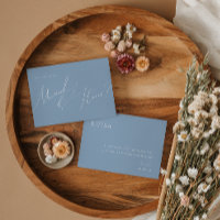 Whimsical Script | Dusty Blue Maid of Honour Card