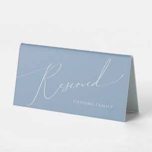 Whimsical Script   Dusty Blue Reserved