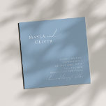Whimsical Script | Dusty Blue Square Wedding Invitation<br><div class="desc">Introducing our stunning whimsical script | dusty blue square wedding invitation perfect for your simple modern boho spring celebration. Our elegant design includes a vibrant bright, pastel color palette with a vintage chic calligraphy script. Whether you prefer a minimalist or classic style, our unique editable product offers luxury and elegance,...</div>