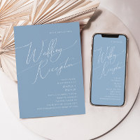 Whimsical Script | Dusty Blue Wedding Reception