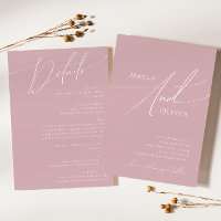 Whimsical Script | Dusty Rose All In One Wedding
