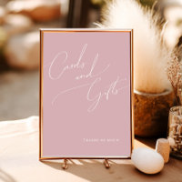 Whimsical Script | Dusty Rose Cards and Gifts Sign