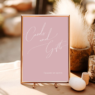 Whimsical Script   Dusty Rose Cards and Gifts Sign