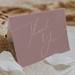 Whimsical Script Dusty Rose Folded Thank You Card<br><div class="desc">Introducing our stunning whimsical script dusty rose folded thank you card perfect for your simple modern boho spring celebration. Our elegant design includes a vibrant bright, pastel colour palette with a vintage chic calligraphy script. Whether you prefer a minimalist or classic style, our unique editable product offers luxury and elegance,...</div>
