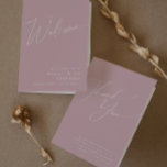 Whimsical Script | Dusty Rose Folded Wedding Programme<br><div class="desc">Introducing our stunning whimsical script | dusty rose folded wedding program perfect for your simple modern boho spring celebration. Our elegant design includes a vibrant bright, pastel colour palette with a vintage chic calligraphy script. Whether you prefer a minimalist or classic style, our unique editable product offers luxury and elegance,...</div>