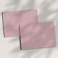 Whimsical Script | Dusty Rose Matron of Honour Car