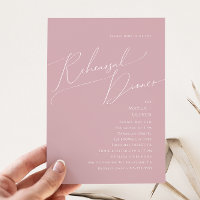 Whimsical Script | Dusty Rose Rehearsal Dinner