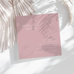 Whimsical Script | Dusty Rose Square Wedding Invitation<br><div class="desc">Introducing our stunning whimsical script | dusty rose square wedding invitation perfect for your simple modern boho spring celebration. Our elegant design includes a vibrant bright, pastel colour palette with a vintage chic calligraphy script. Whether you prefer a minimalist or classic style, our unique editable product offers luxury and elegance,...</div>