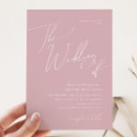 Whimsical Script | Dusty Rose The Wedding Of Invitation<br><div class="desc">Introducing our stunning whimsical script | dusty rose the wedding of invitation perfect for your simple modern boho spring celebration. Our elegant design includes a vibrant bright, pastel colour palette with a vintage chic calligraphy script. Whether you prefer a minimalist or classic style, our unique editable product offers luxury and...</div>
