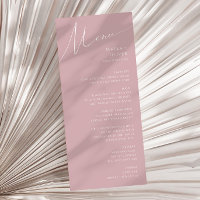 Whimsical Script | Dusty Rose Wedding Dinner