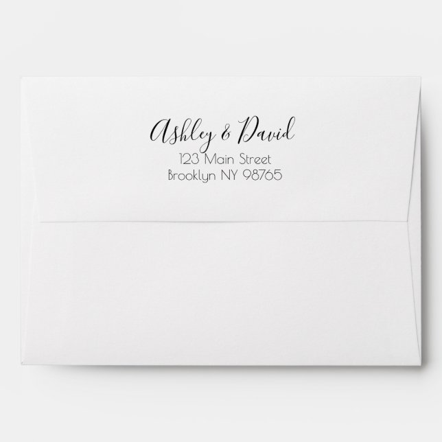 Whimsical Script Invitation Envelope (Back (Top Flap))