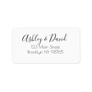 Whimsical Script Return Address Label