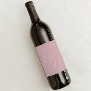Whimsical Script   Rose Matron Of Honour Proposal Wine Label