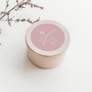 Whimsical Script   Rose Monogram Envelope Seal