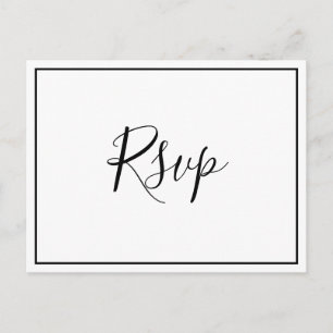 Whimsical Script RSVP Postcard