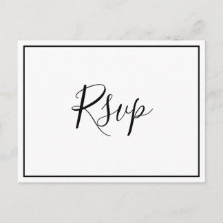Whimsical Script RSVP Postcard