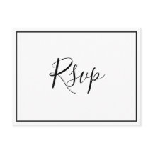 Whimsical Script RSVP Postcard