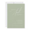 Whimsical Script | Sage Green Casual Wedding