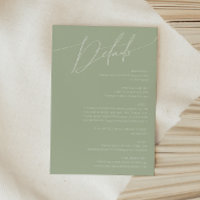 Whimsical Script | Sage Green Details