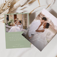 Whimsical Script | Sage Green Flat Photo