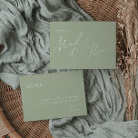 Whimsical Script | Sage Green Maid of Honour Card<br><div class="desc">Introducing our stunning whimsical script | sage green maid of honour card perfect for your simple modern boho spring celebration. Our elegant design includes a vibrant bright, pastel colour palette with a vintage chic calligraphy script. Whether you prefer a minimalist or classic style, our unique editable product offers luxury and...</div>