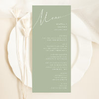 Whimsical Script | Sage Green Wedding Dinner