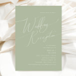 Whimsical Script | Sage Green Wedding Reception Invitation<br><div class="desc">Introducing our stunning whimsical script | sage green wedding reception invitation perfect for your simple modern boho spring celebration. Our elegant design includes a vibrant bright, pastel colour palette with a vintage chic calligraphy script. Whether you prefer a minimalist or classic style, our unique editable product offers luxury and elegance,...</div>