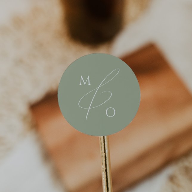 Whimsical Script | Sage Monogram Envelope Seal (Creator Uploaded)